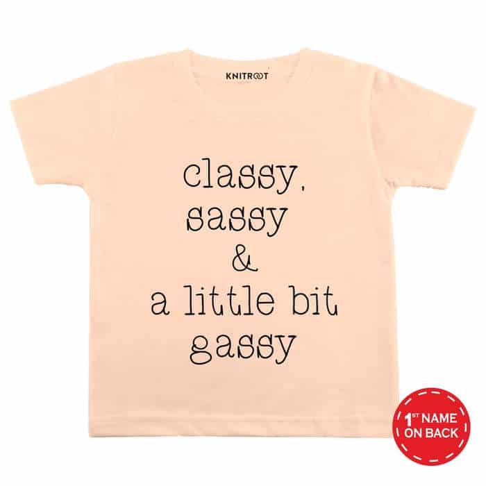 Classy Sassy & A Little Bit Gassy T-shirt (Peach)