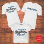 Daddy Birthday Squad Combo T-shirts