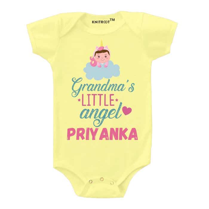 Grandma's Little Angel Onesie (Yellow)