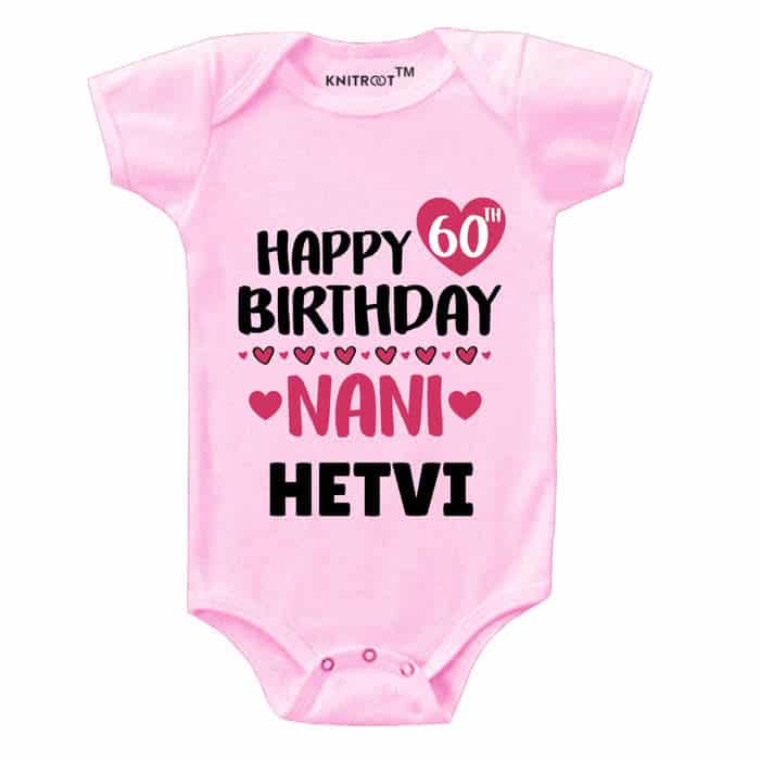 Happy 60th Birthday Nani Onesie (Pink)