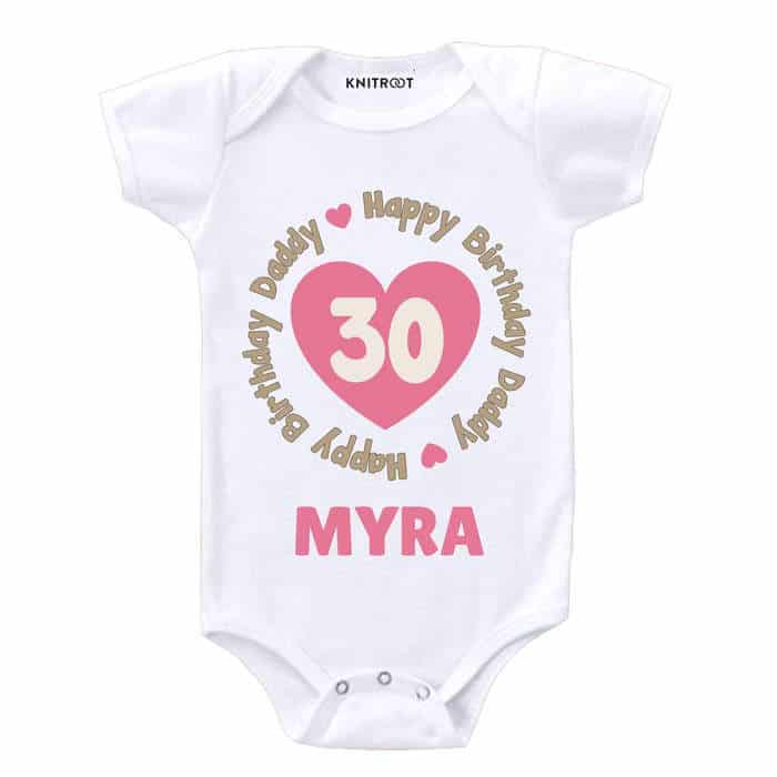 Happy Birthday Daddy 30 Onesie