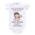 Happy Birthday Daddy Flying Boy Baby Wear