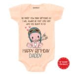 Happy Birthday Daddy Flying Boy Baby Wear