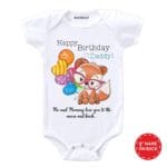 Happy Birthday Daddy Fox Baby Wear