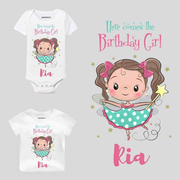 Here Comes The Birthday Girl 2 Baby Wear baby first birthday bunny outfit