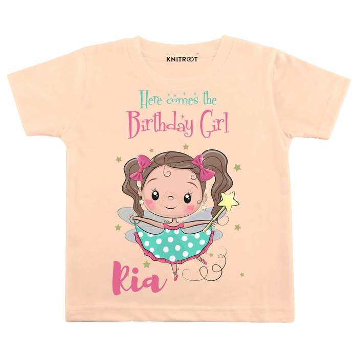 Here Comes The Birthday Girl 2 T-shirt (Peach)