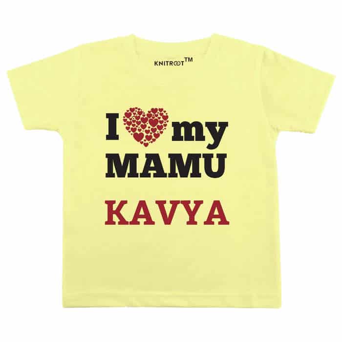 I Love My Mamu T-shirt (Yellow)