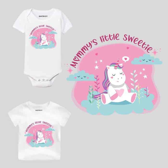Mummy Little Sweetie Baby Outfit happy mothers day baby t shirt
