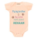 My Big Brother & Big Sister Have Paws! Baby Outfit
