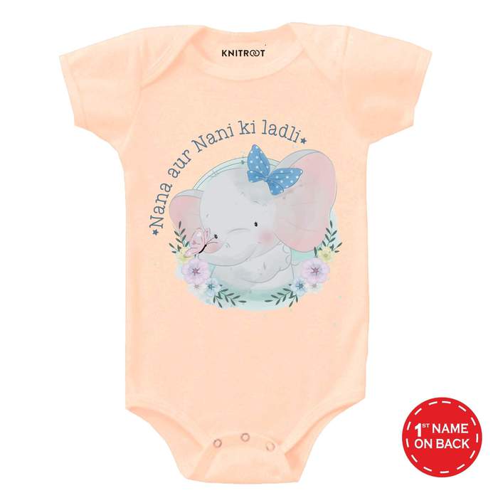 Nana Aur Nani Ki Ladli Onesie (Peach)