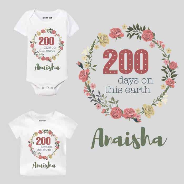 200 Days on this Earth Baby Wear