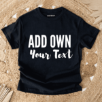 Personalized mens black t shirt