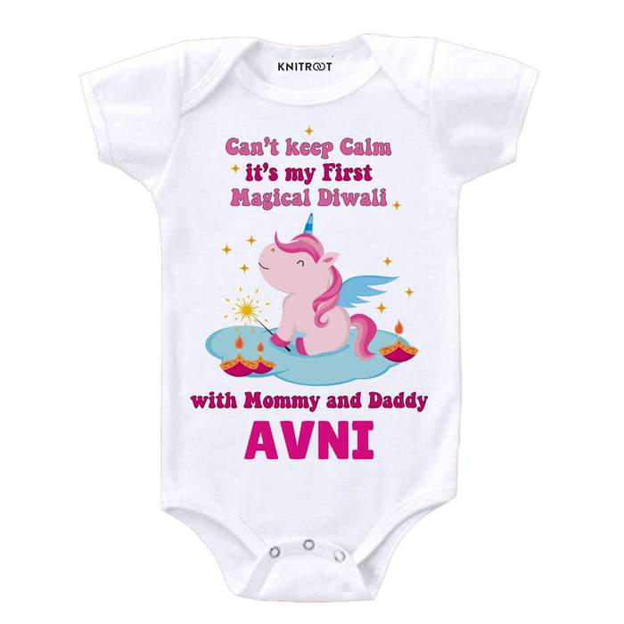 Can't Keep Calm It's My First Magical Diwali Onesie