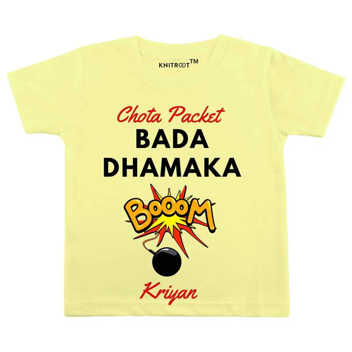Chota Packet Bada Dhamaka T-shirt (Yellow)