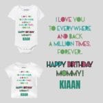 I Love You Happy Birthday Mommy! Baby Wear