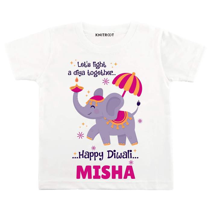 Let's Light a Diya Together Happy Diwali T-shirt
