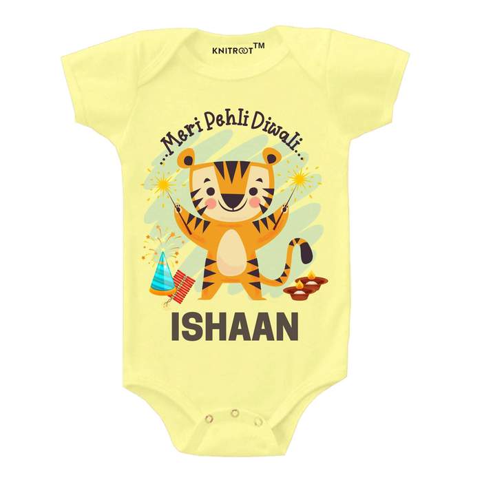Meri Pehli Diwali Onesie (Yellow)