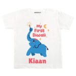 My First Diwali Blue Elephant Baby Wear