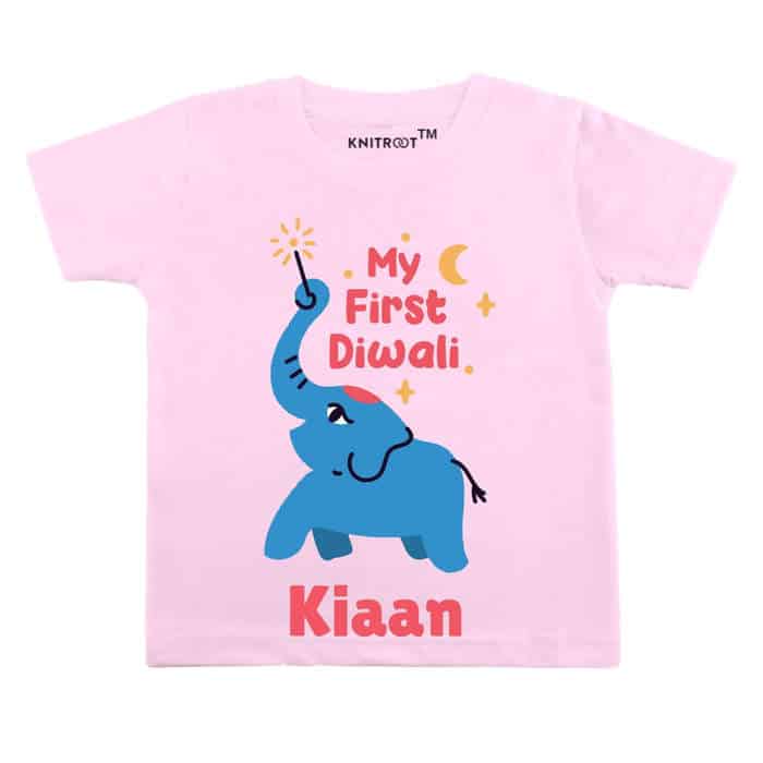 My First Diwali Blue Elephant Baby Wear