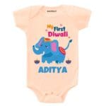 My First Diwali Elephant Theme Baby Wear