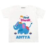 My First Diwali Elephant Theme Baby Wear