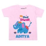 My First Diwali Elephant Theme Baby Wear