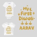 My First Diwali Glitter Theme Baby Wear