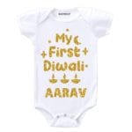 My First Diwali Glitter Theme Baby Wear