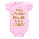 My First Diwali Glitter Theme Baby Wear