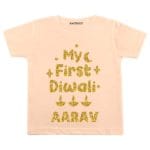 My First Diwali Glitter Theme Baby Wear