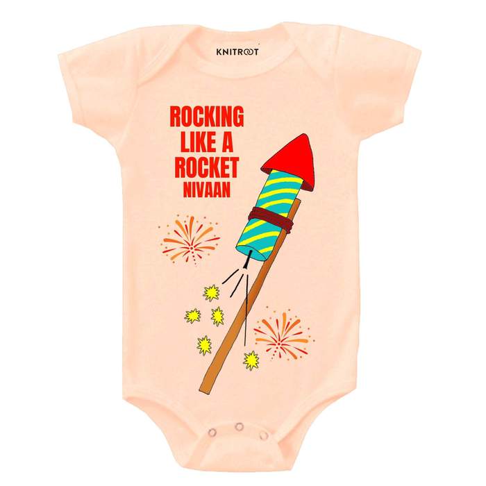 Rocking Like A Rocket Onesie (Peach)