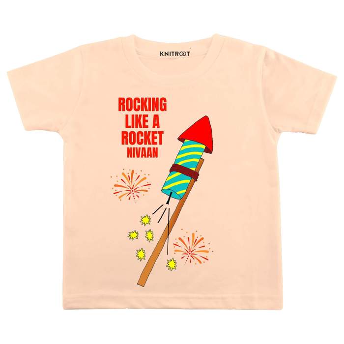 Rocking Like A Rocket T-shirt (Peach)