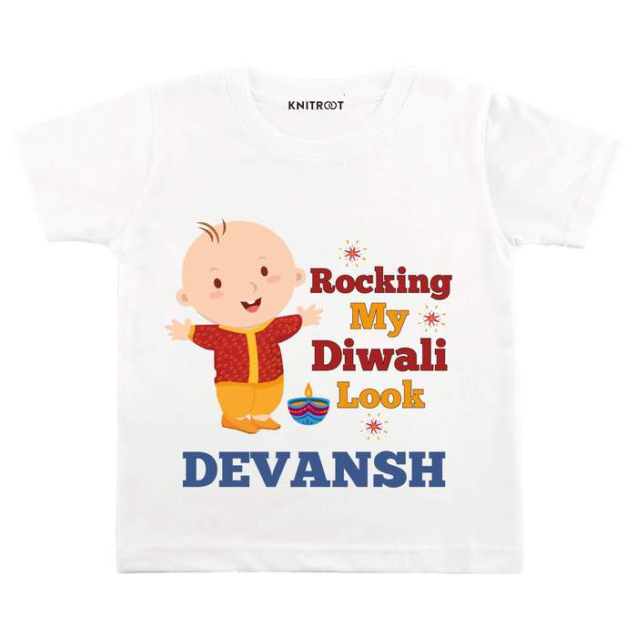 Rocking My Diwali Look Design T-shirt