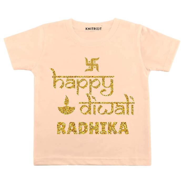 Shubh Diwali T-shirt (Peach)