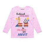 excittement , happy children day pink romper for babies