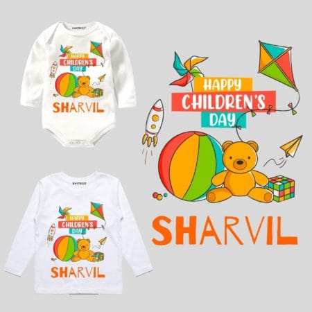 Happy Children Day Customized Baby Wear