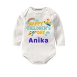 happy childrens day stated outfit for newborn baby