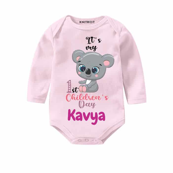 its my 1st children day newborn pink outfit