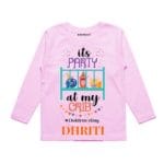 its party at my crib , childrens day party pink tees