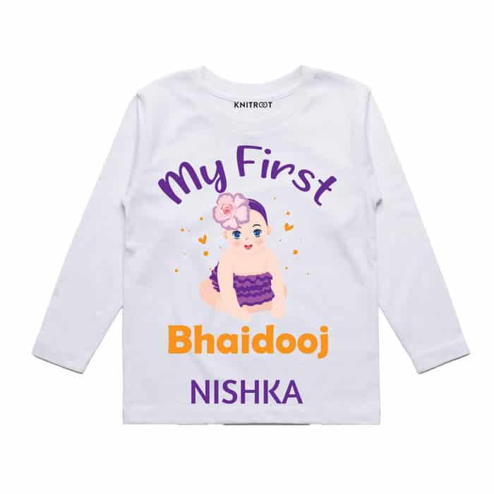 my first bhaidooj baby tees for girl