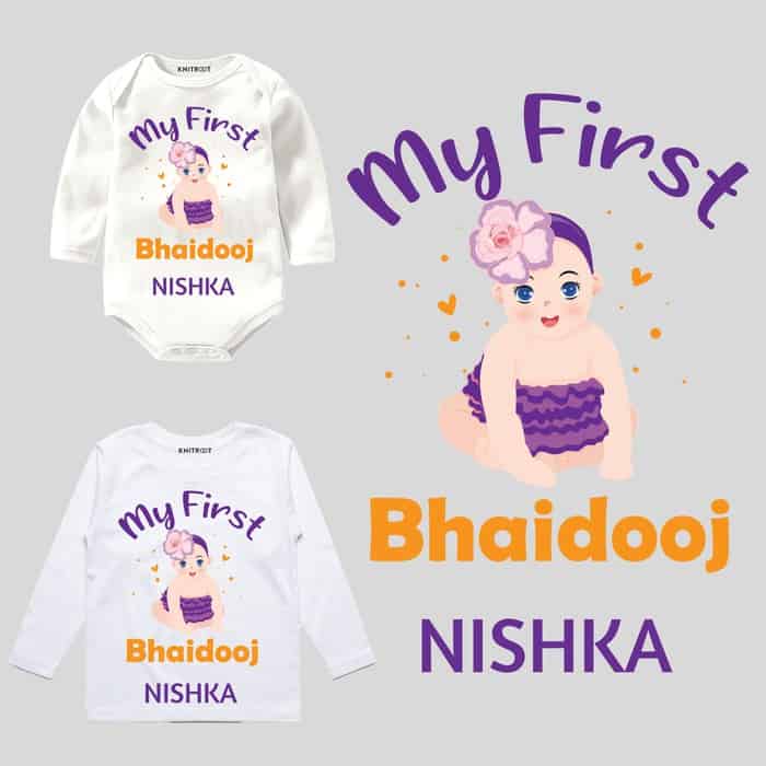 my first bhaidooj baby wear for girl bhaidooj