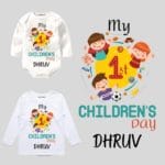 my first children day newborn pink outfit