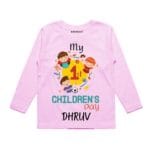 my first children day newborn pink outfit