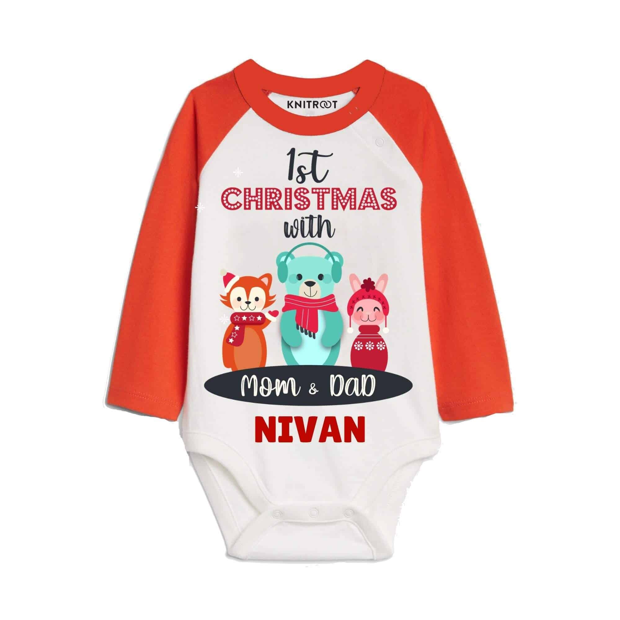1st christmas with mom and dad baby clothes