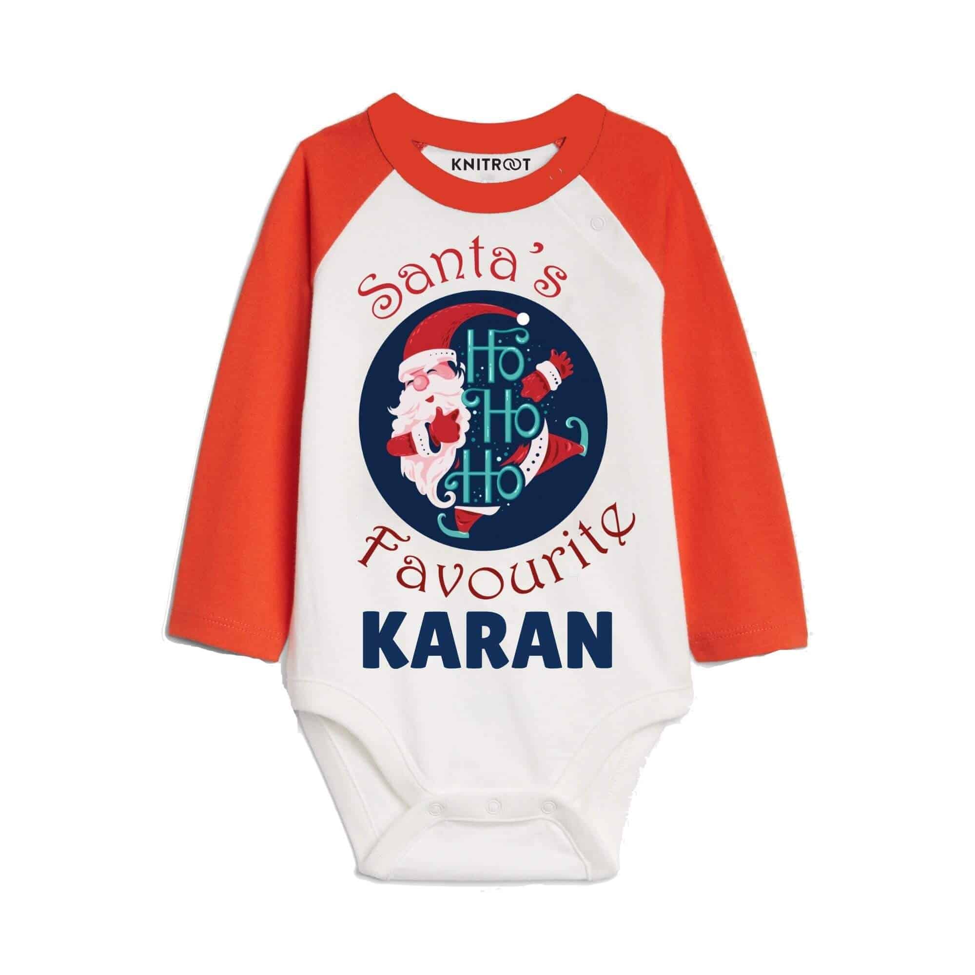 ho ho ho santas favourite onesie raglan onesies