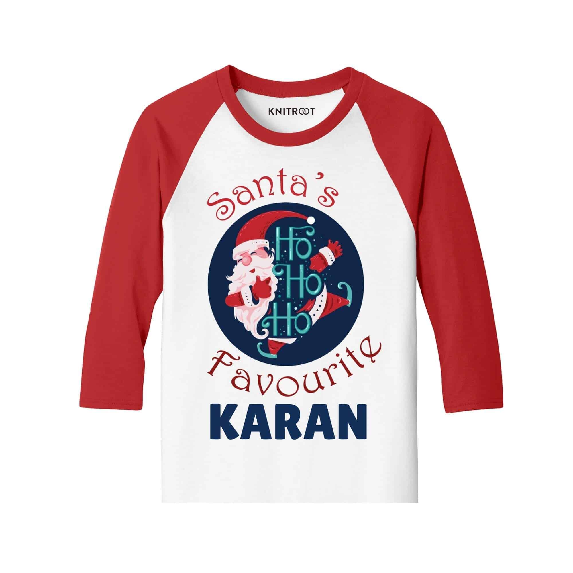 ho ho ho santas favourite onesie raglan t shirt