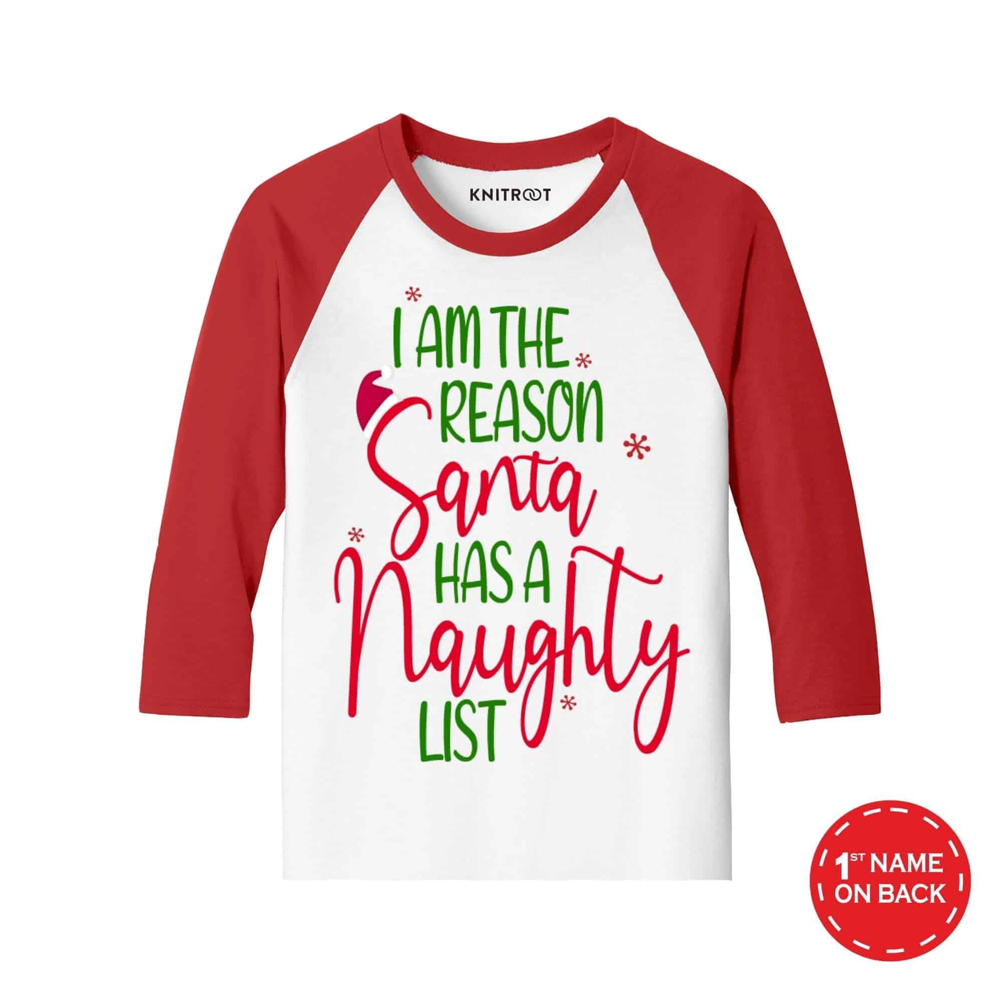 i am the reason santa has naughty list baby t shirts