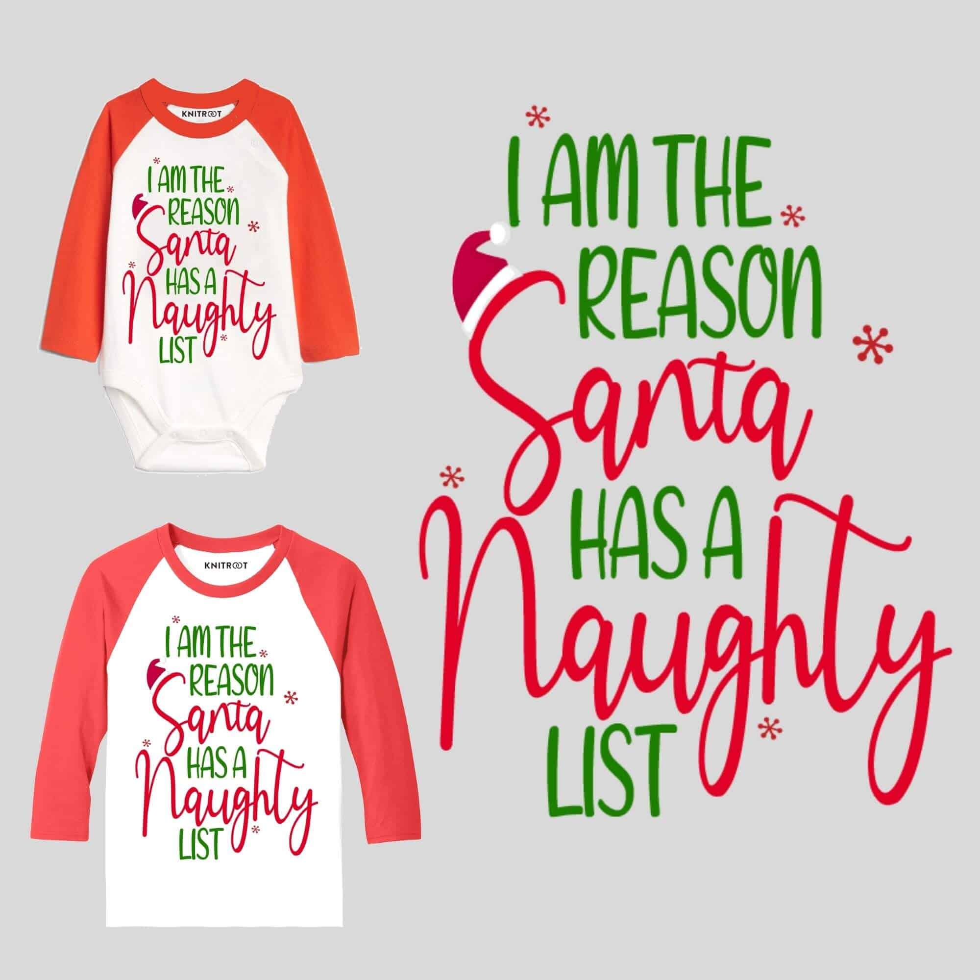 i am the reason santa has naughty list christmas kids outfit newborn christmas outfit