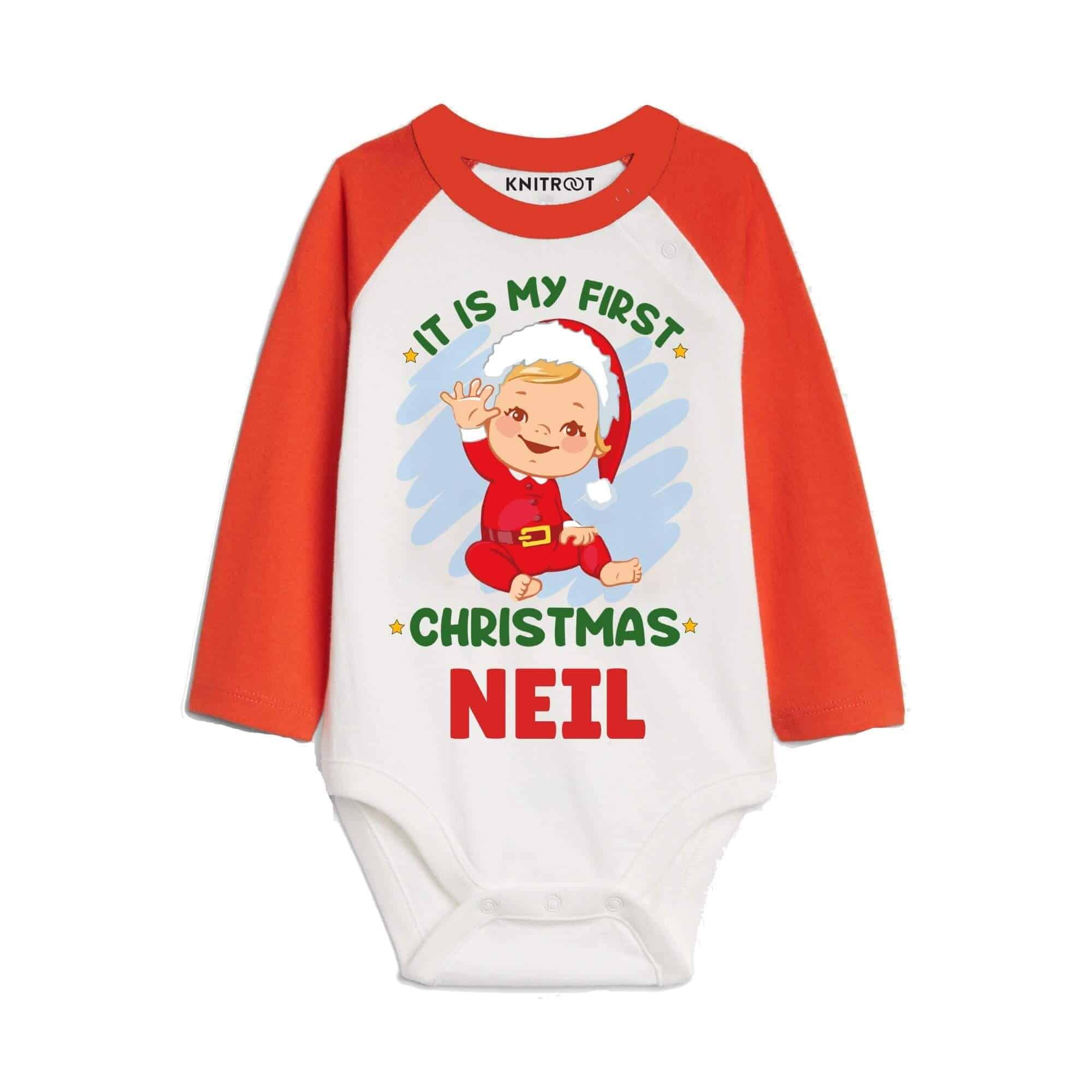 its my first christmas newborn onesie