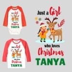 Santa Dress For Baby Girl ( Onesie/ T shirt )